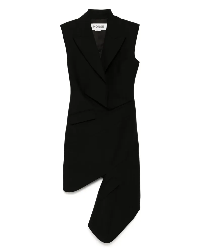 Monse Kleid mit asymmetrischem Saum - Schwarz Schwarz