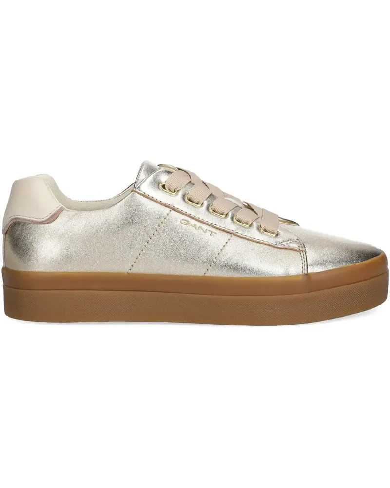 Gant ribbon lace-up sneakers - Gold Gold