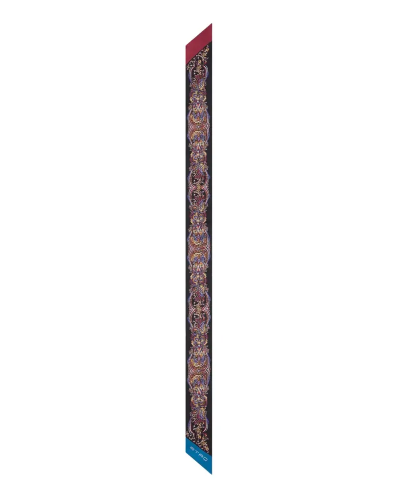 Etro Seidenschal mit Paisleymuster - Schwarz Schwarz