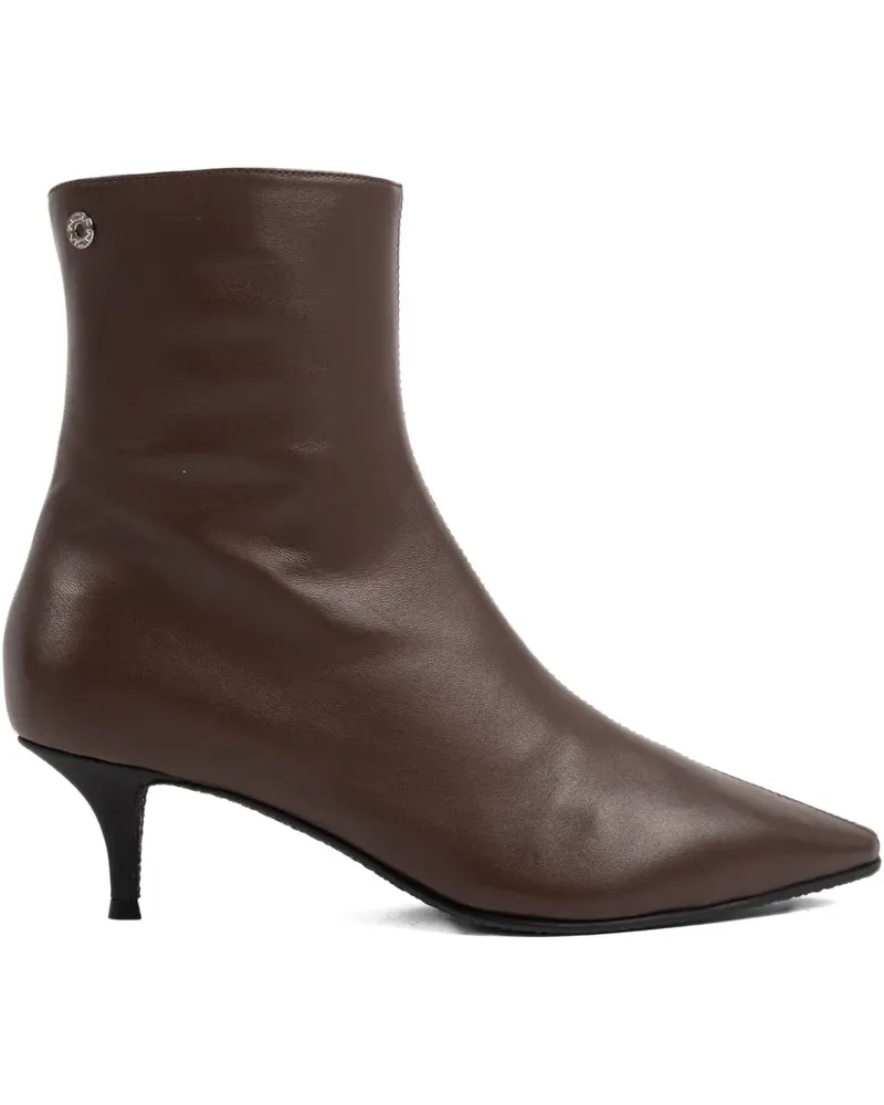Vicini leather kitten-heel ankle boots - Braun Braun