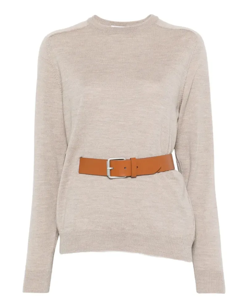 Moschino Pullover mit Gürtel - Nude Nude