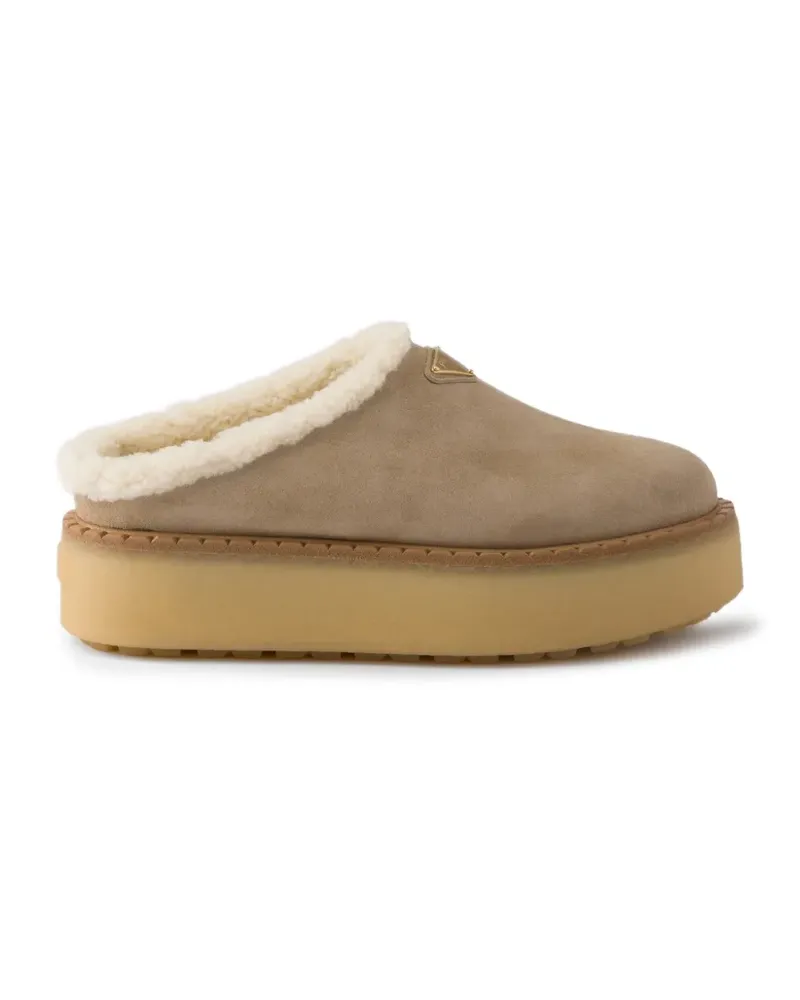 Prada suede slippers - Nude Nude