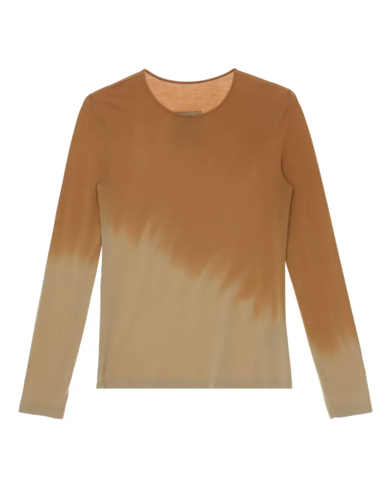 Uma Wang Langarmshirt mit Ombré - Braun Braun