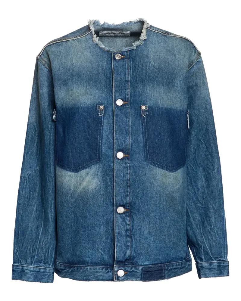 Department 5 Ausgefranste Jeansjacke - Blau Blau