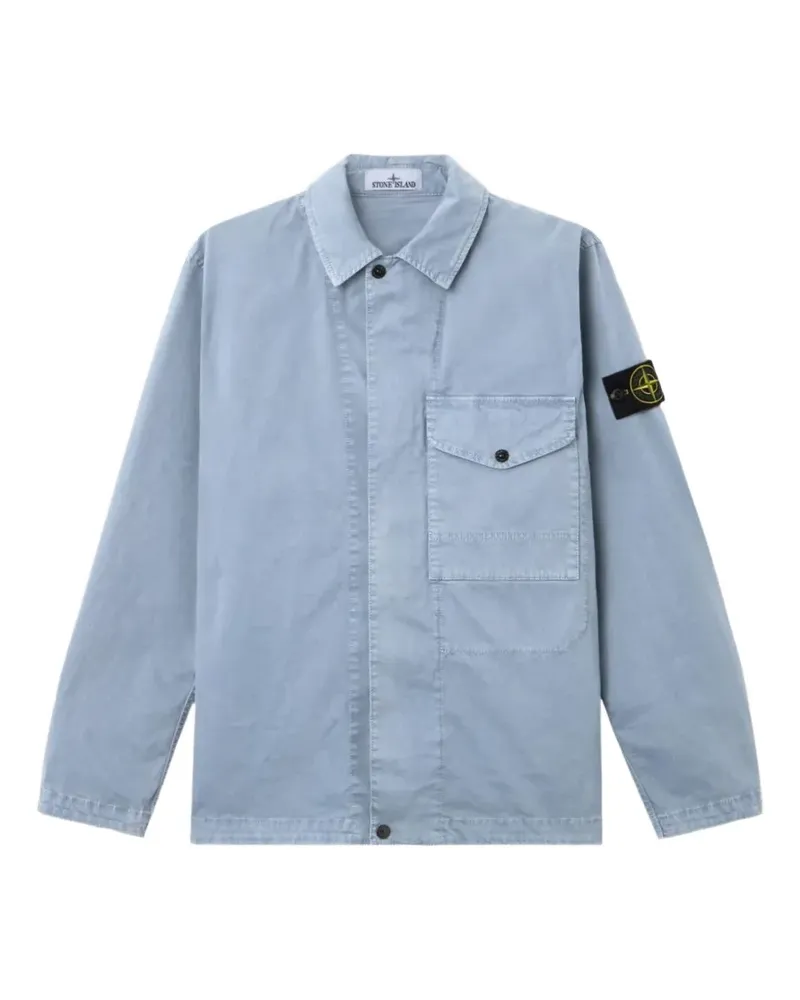Stone Island Hemd mit geknöpfter Tasche - Blau Blau
