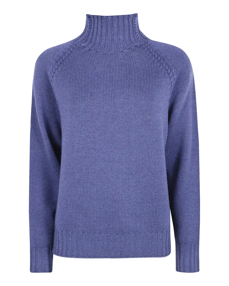 ROSSOPURO Pullover mit Zopfmuster - Blau Blau