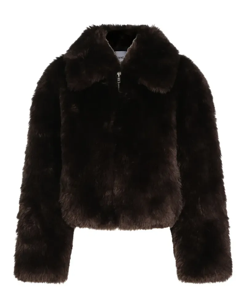 STAND Aya faux-fur coat - Braun Braun