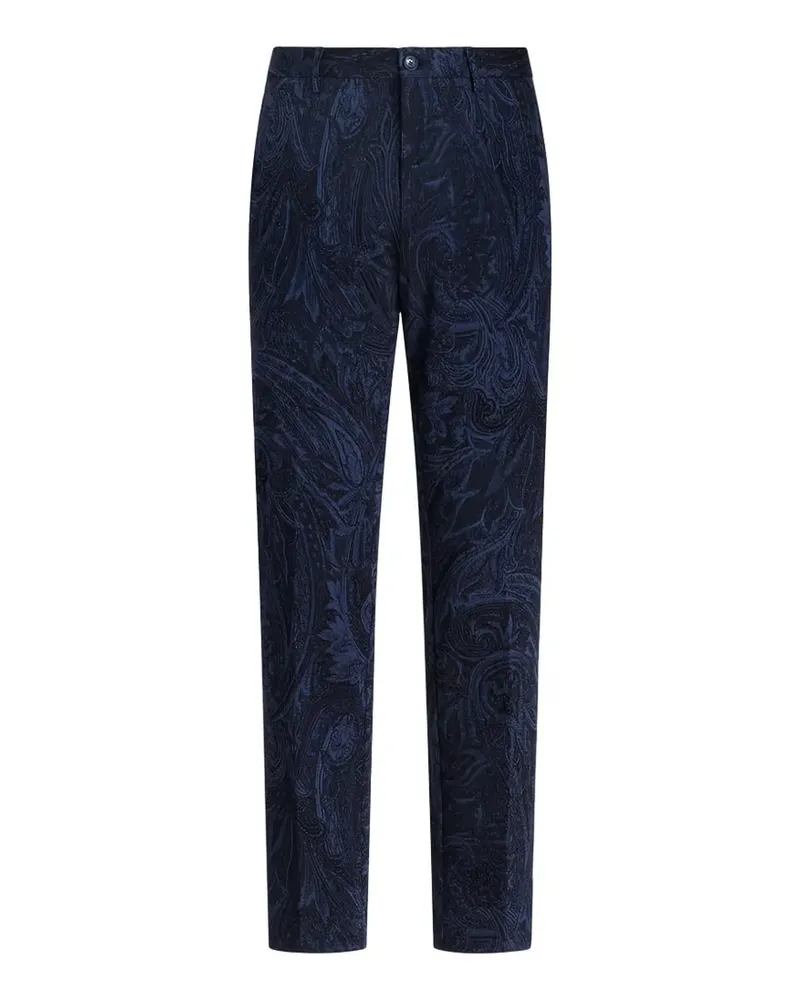 Etro Jacquard-Hose mit Paisleymuster - Blau Blau