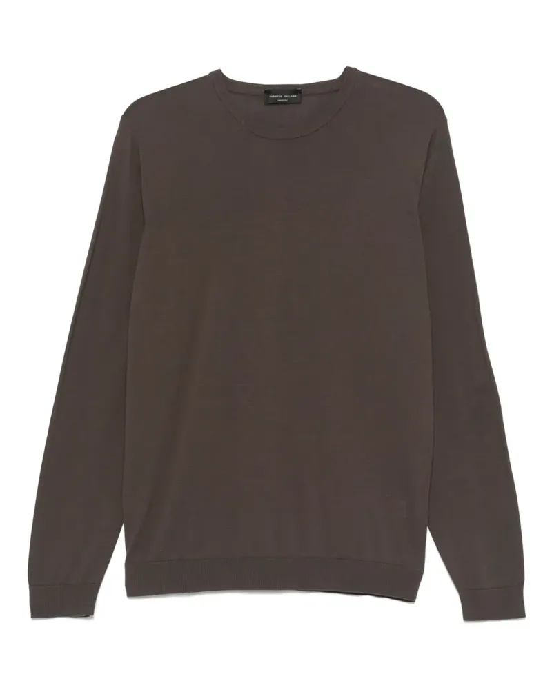 Roberto Collina Klassisches T-Shirt - Braun Braun