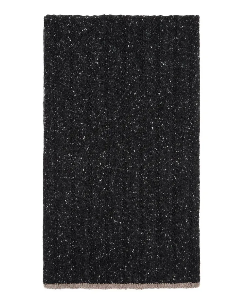 Brunello Cucinelli Gerippter Kaschmirschal - Schwarz Schwarz
