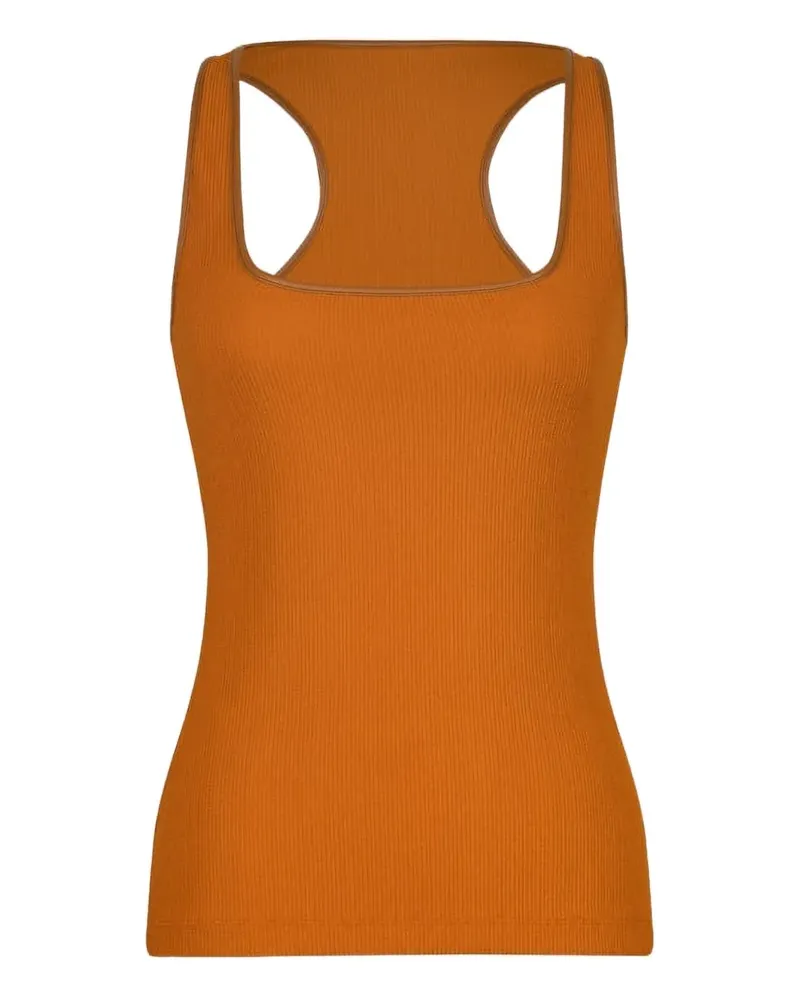 Johanna Ortiz Reinvention Oberteil in Knitteroptik - Orange Orange