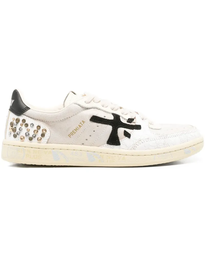 Premiata Sneakers mit Nieten - Weiß Weiß