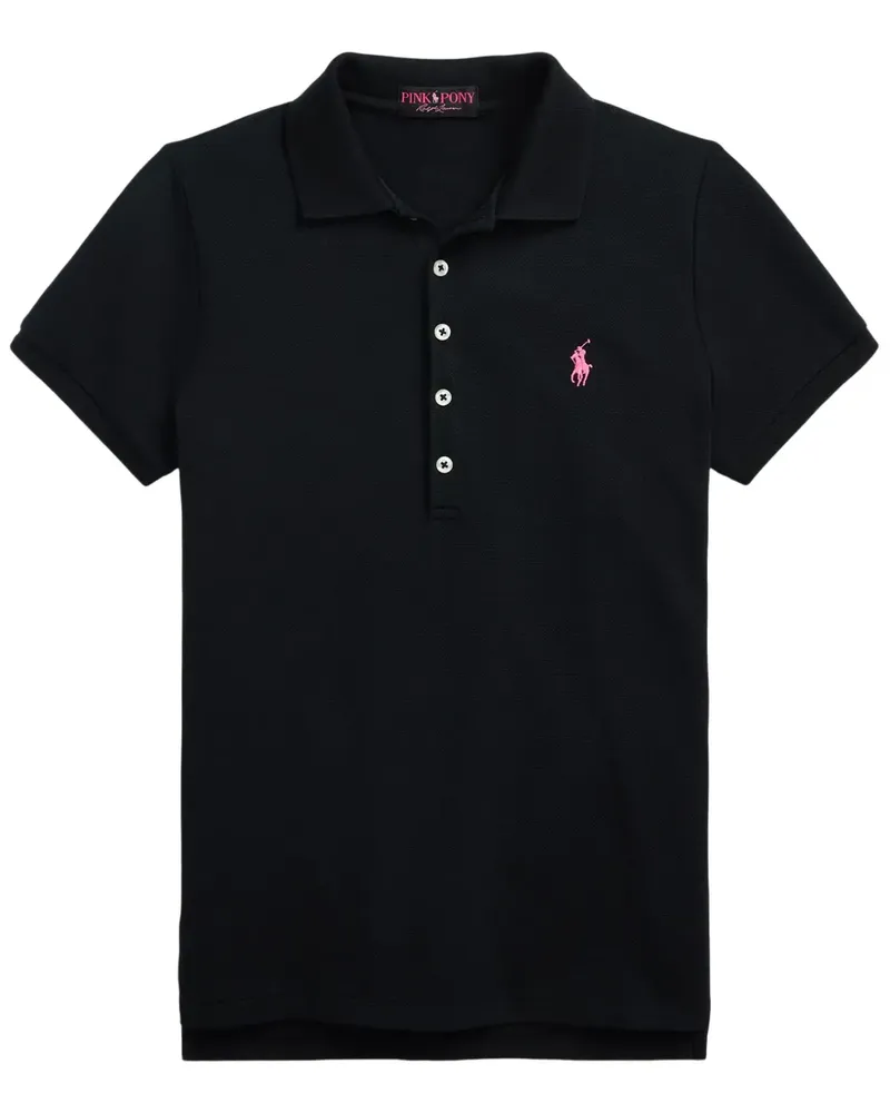 Ralph Lauren Poloshirt mit Pink Pony - Schwarz Schwarz