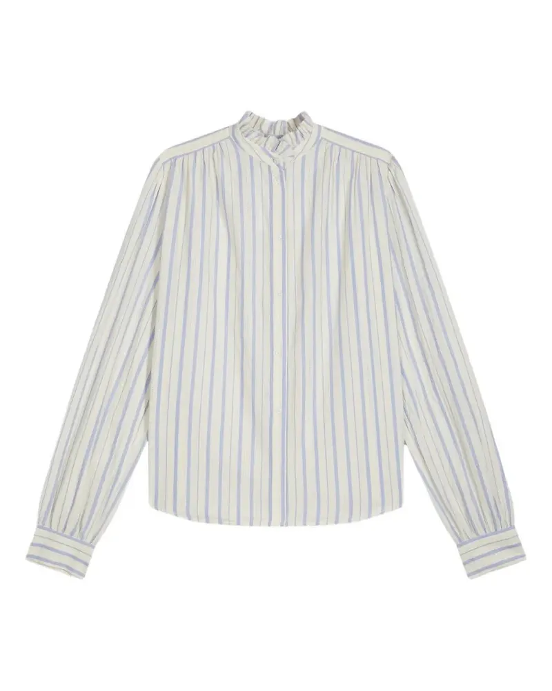 Vanessa Bruno Hilda striped ruffled blouse - Weiß Weiß