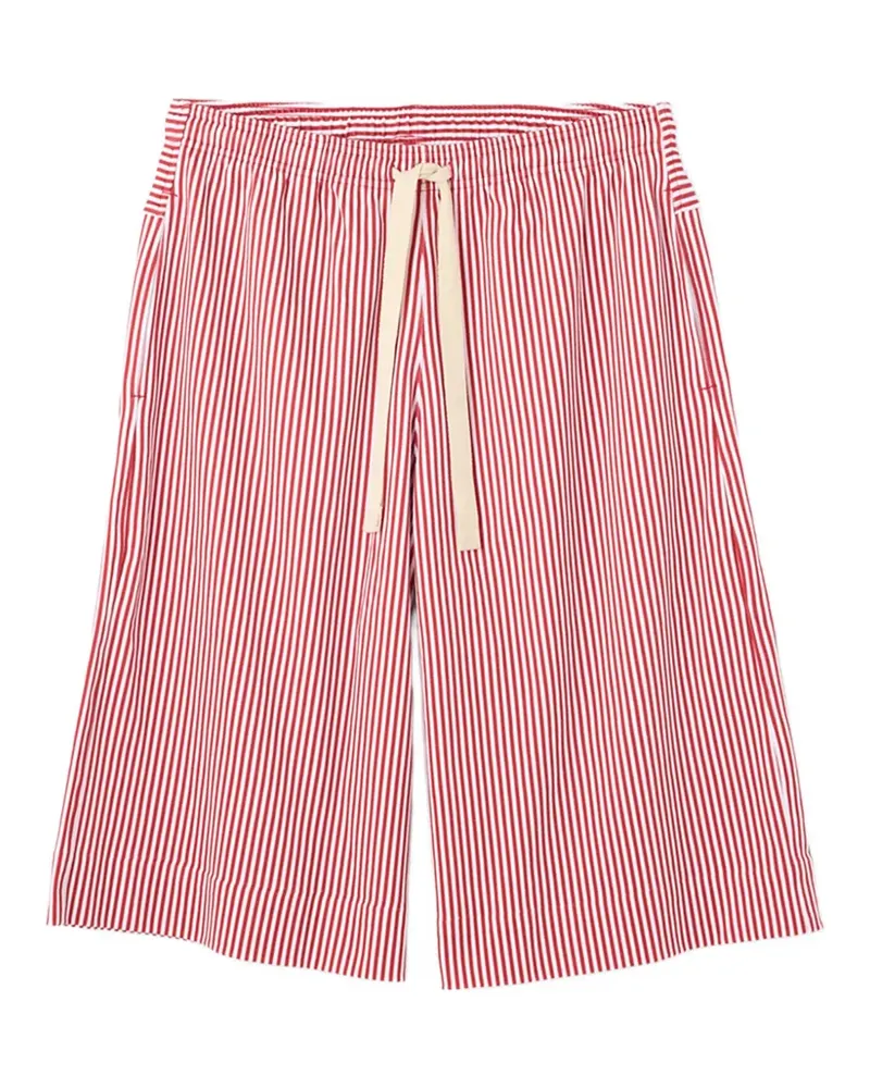 Jacquemus Gestreifte Shorts mit Kordelzug - Rot Rot