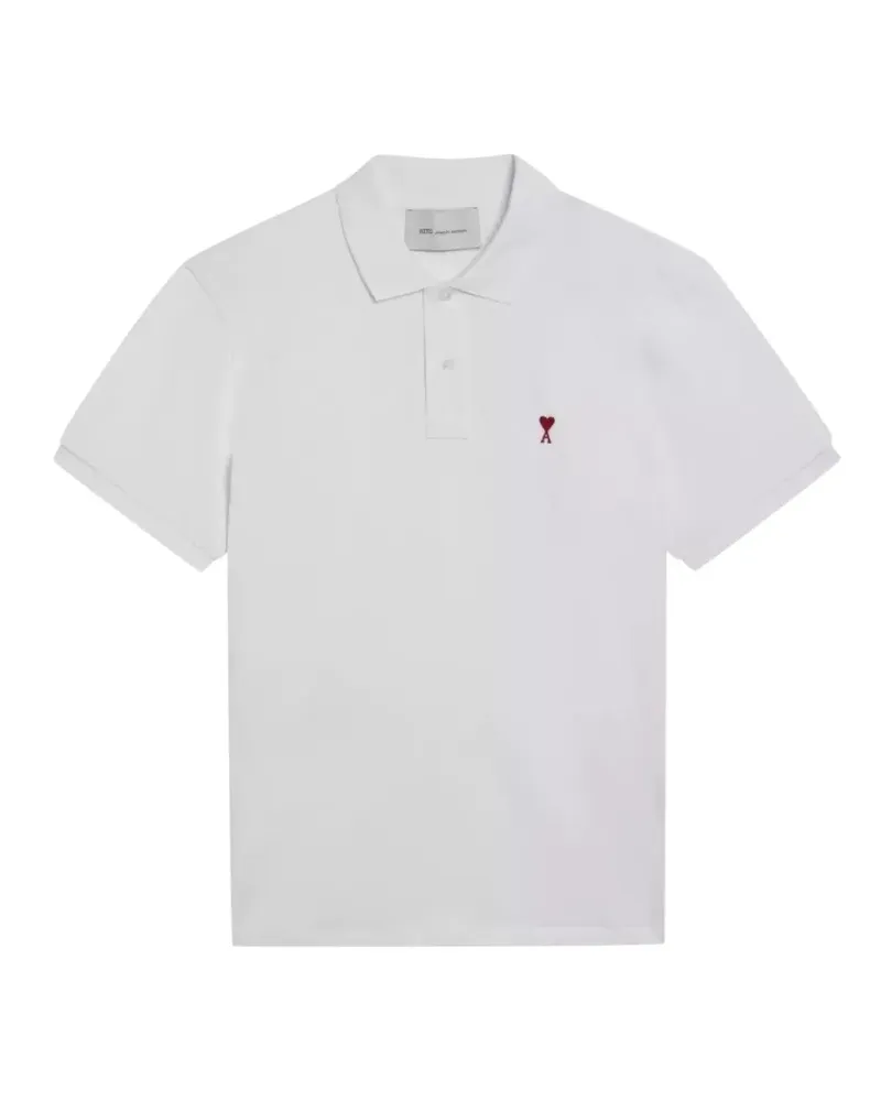 AMI Paris piqué polo shirt - Weiß Weiß