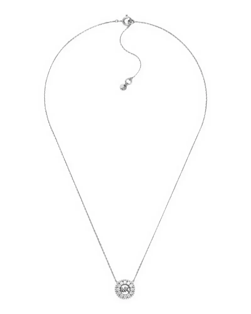 Michael Kors logo-pendant round necklace - Silber Silber