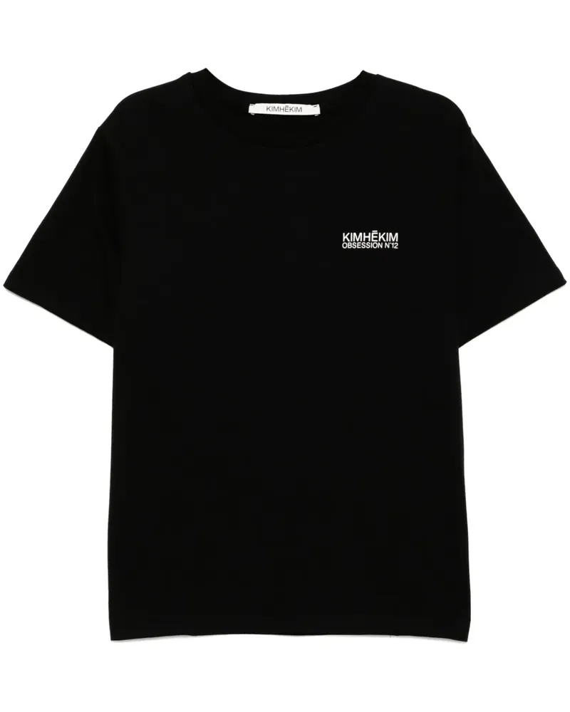KIMHEKIM T-Shirt mit Logo-Print - Schwarz Schwarz