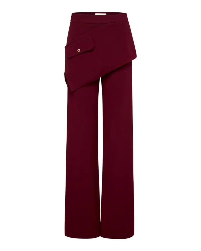 Hellessy Mitch asymmetric-overlay trousers - Rot Rot