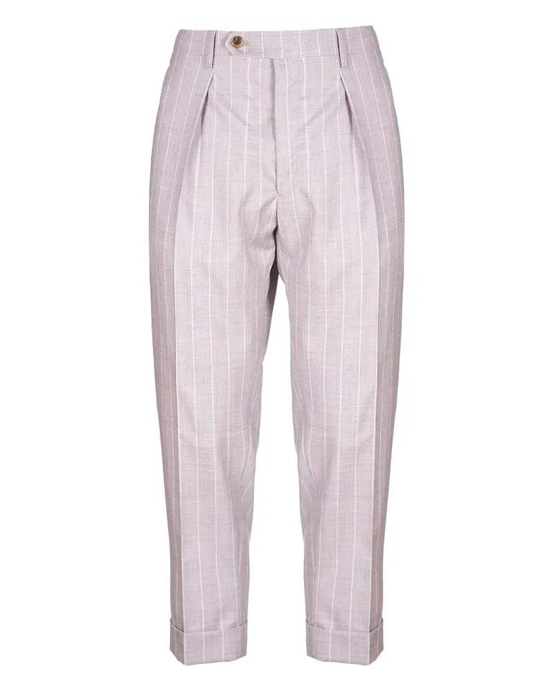 Berwich Bundfaltenhose mit Nadelstreifen - Rosa Rosa