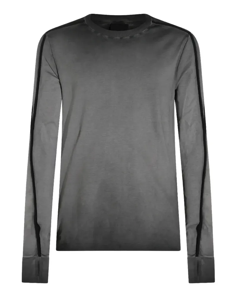 THOM KROM Langarmshirt mit Kontrastband - Grau Grau