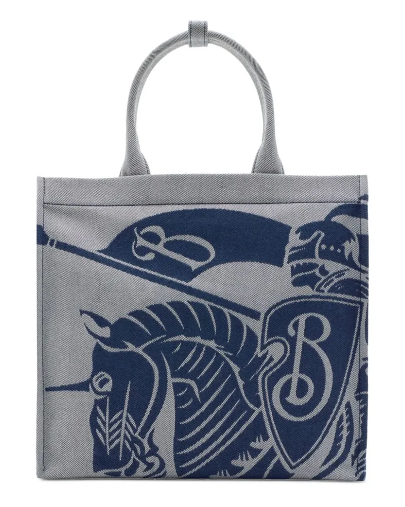 Burberry Kleine EKD Tote Bag aus Canvas - Grau Grau