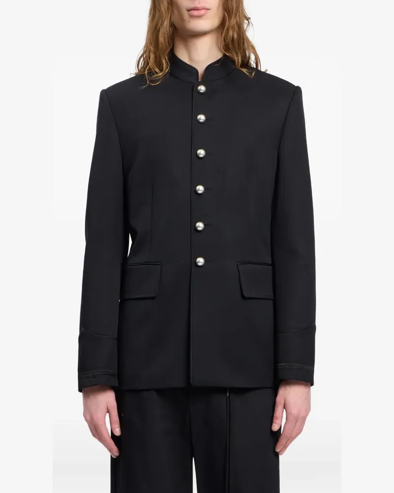 Ann Demeulemeester Martin Jacke mit Knöpfen - Schwarz Schwarz