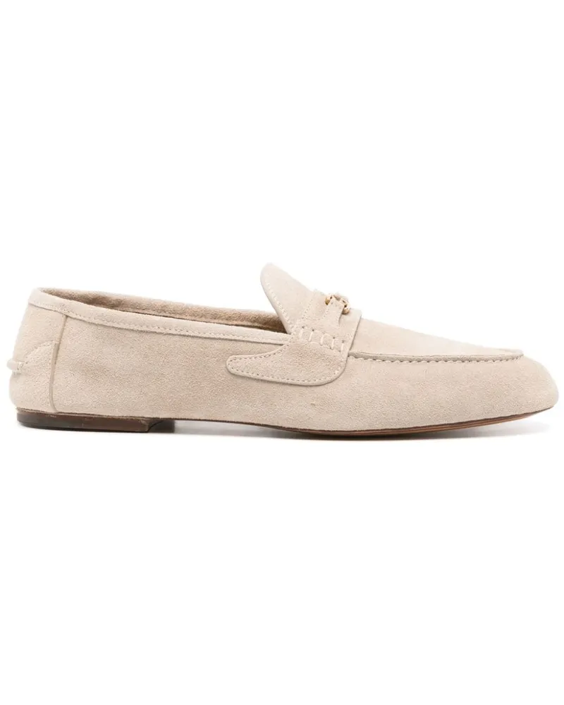 Gucci Loafer aus Wildleder mit GG Nude