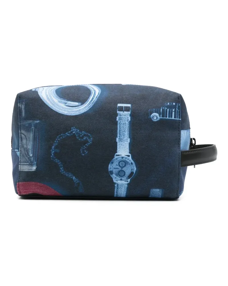 Paul Smith Kulturbeutel mit X-Ray-Print - Blau Blau