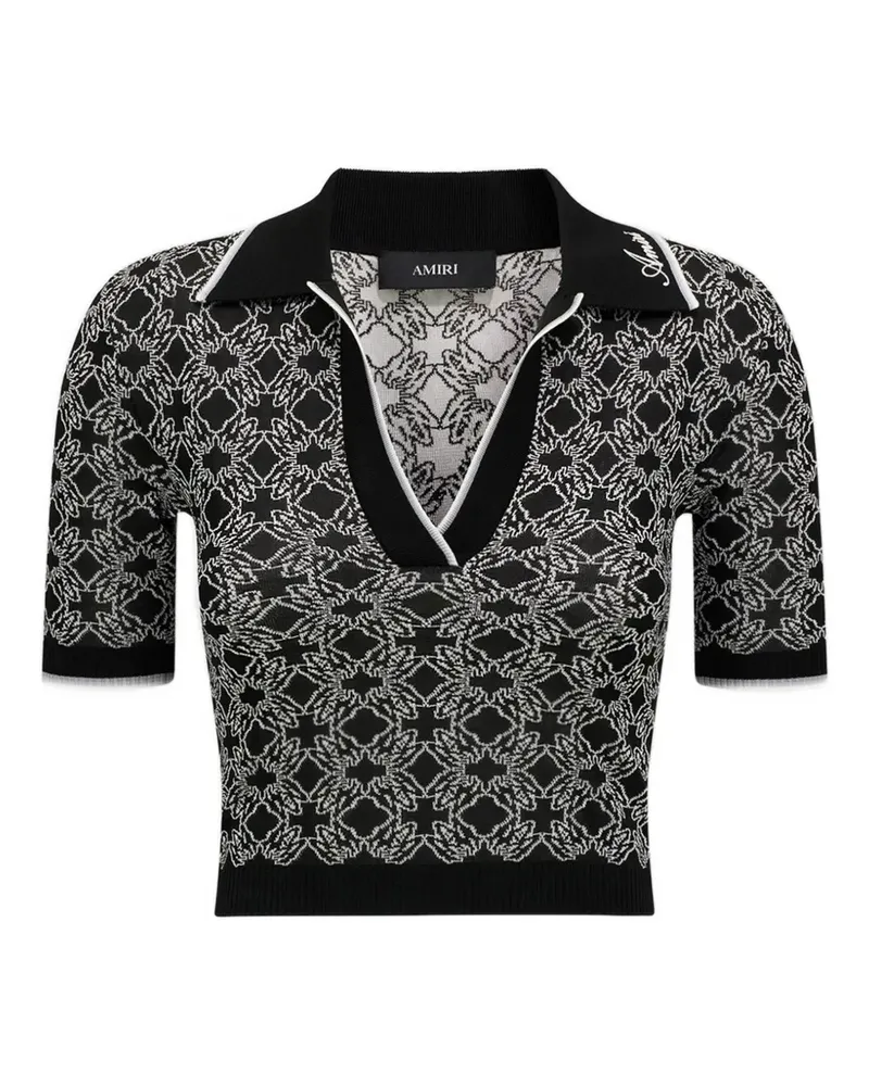 Amiri MA Quad Polo-Pullover - Schwarz Schwarz
