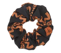 Wendbarer Haargummi mit Monogramm - Braun