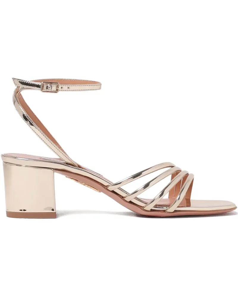 Aquazzura 50mm Latour block-heel sandals - Gold Gold