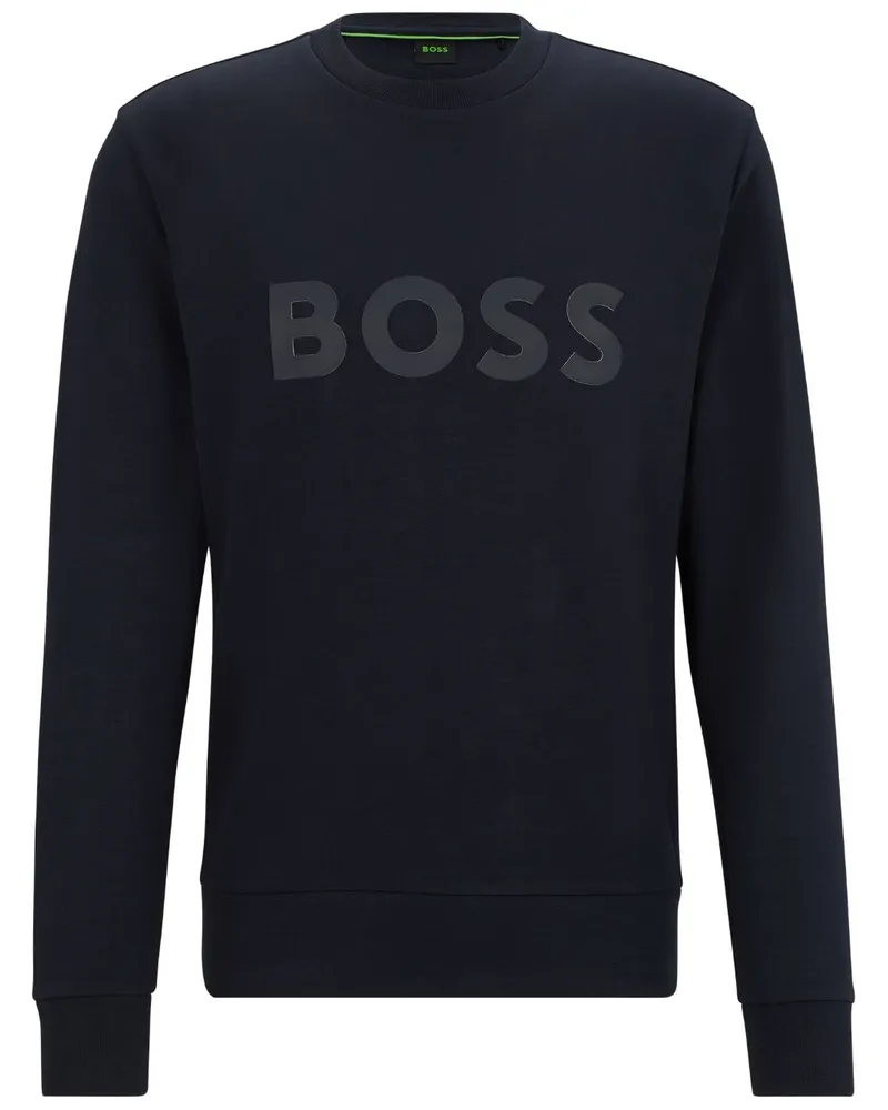 HUGO BOSS Sweatshirt mit Logo-Print - Blau Blau