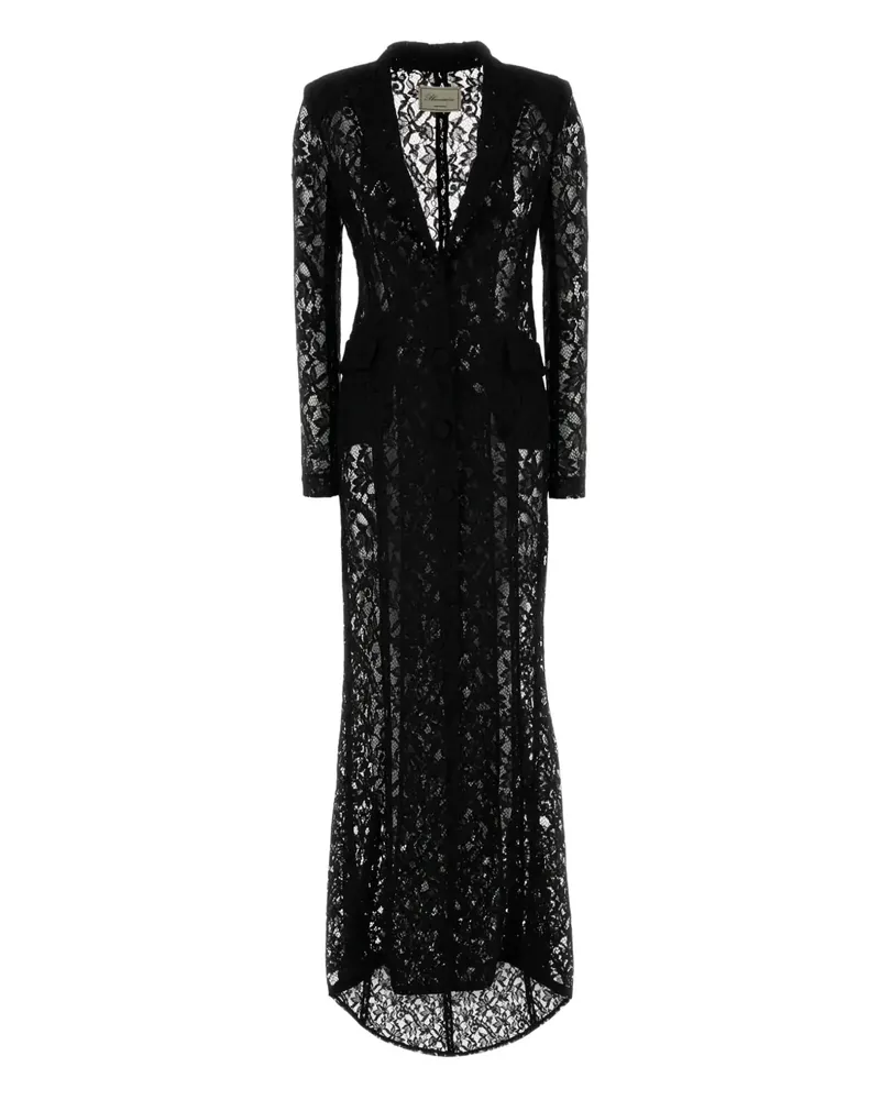 Blumarine Kleid mit V-Ausschnitt - Schwarz Schwarz