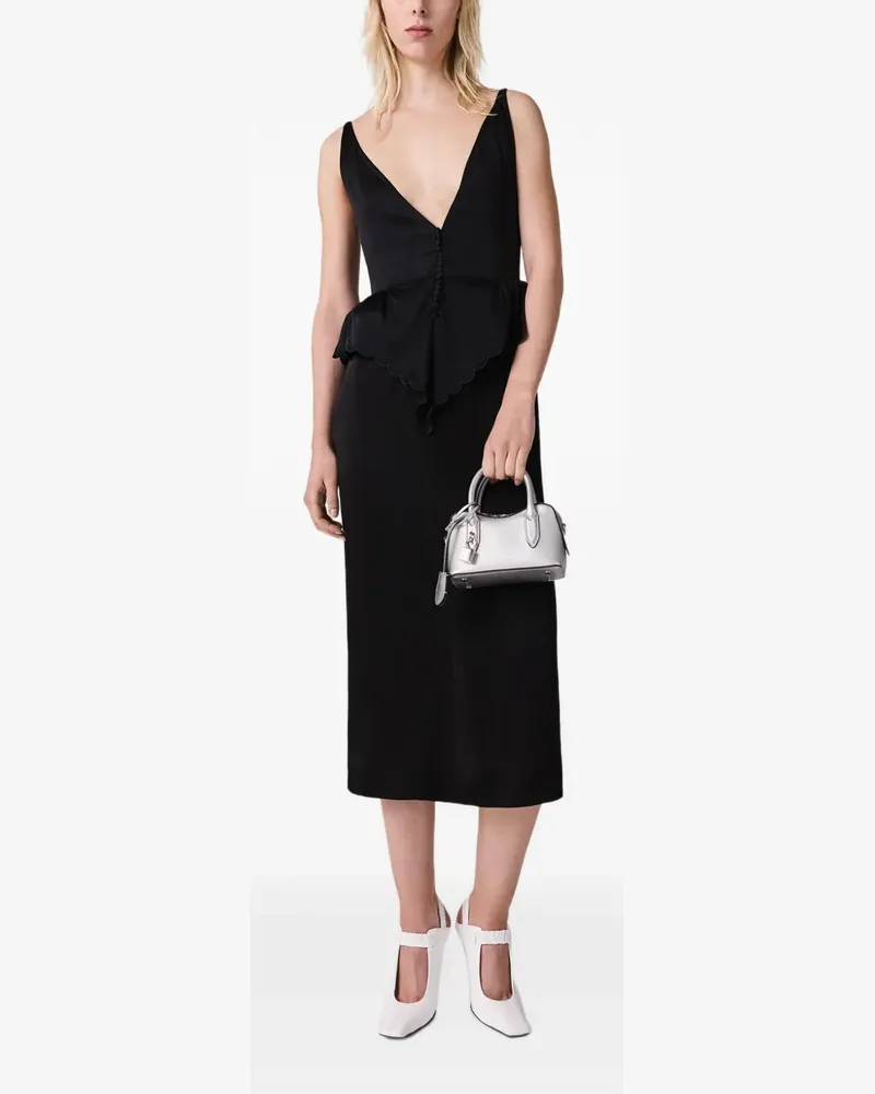 Stella McCartney Kleid mit V-Ausschnitt - Schwarz Schwarz