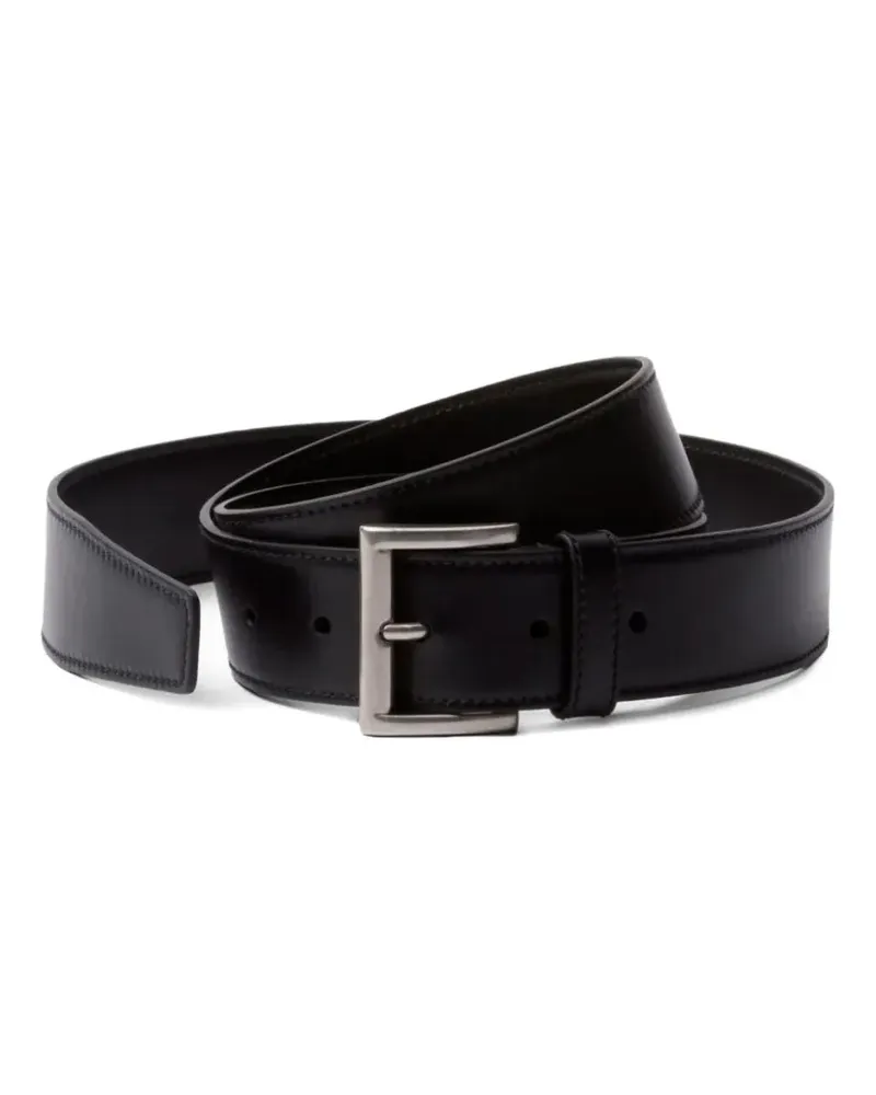 Prada Schnallengürtel aus Leder - Schwarz Schwarz