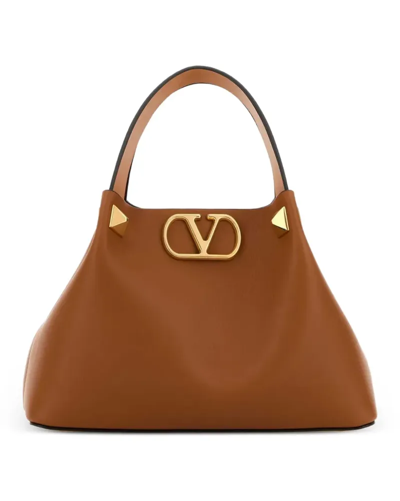 Valentino Garavani VLogo Signature leather handbag - Braun Braun