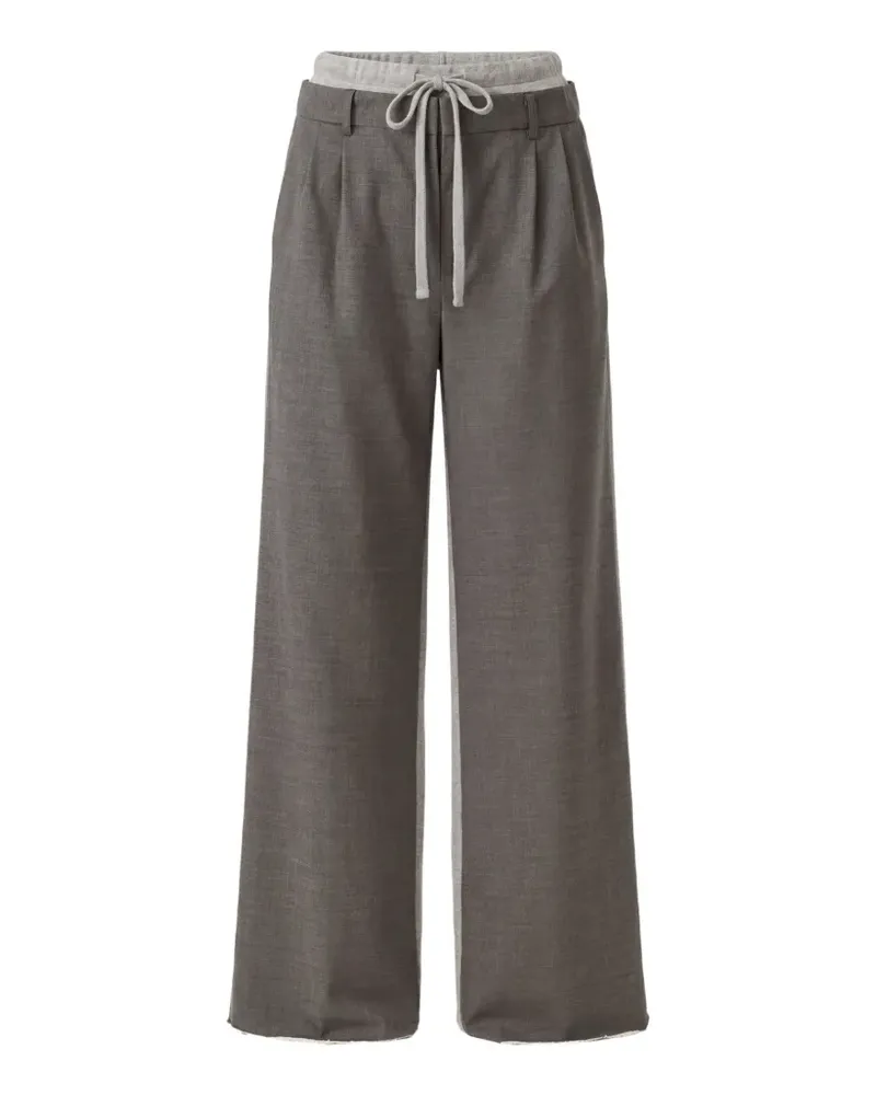 Monse layered-waistband drawstring track pants - Grau Grau