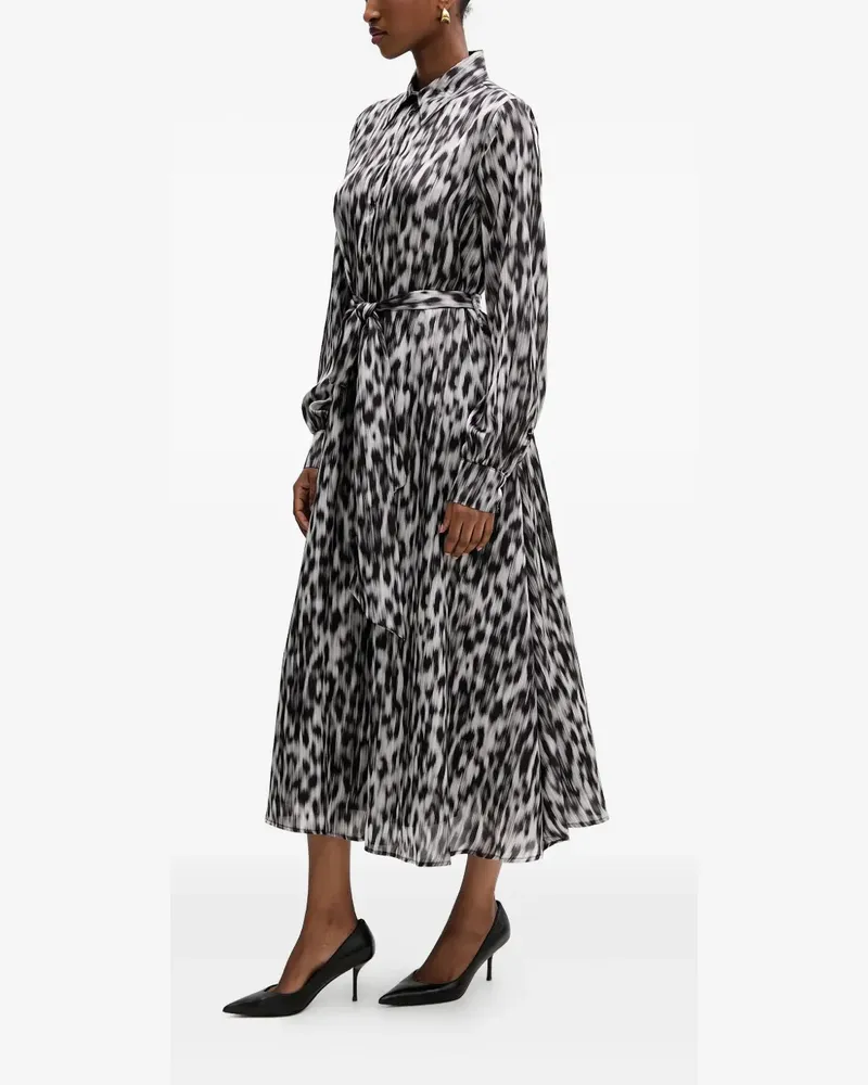 Silvian Heach Gürtel-Midikleid mit Animal-Print - Schwarz Schwarz