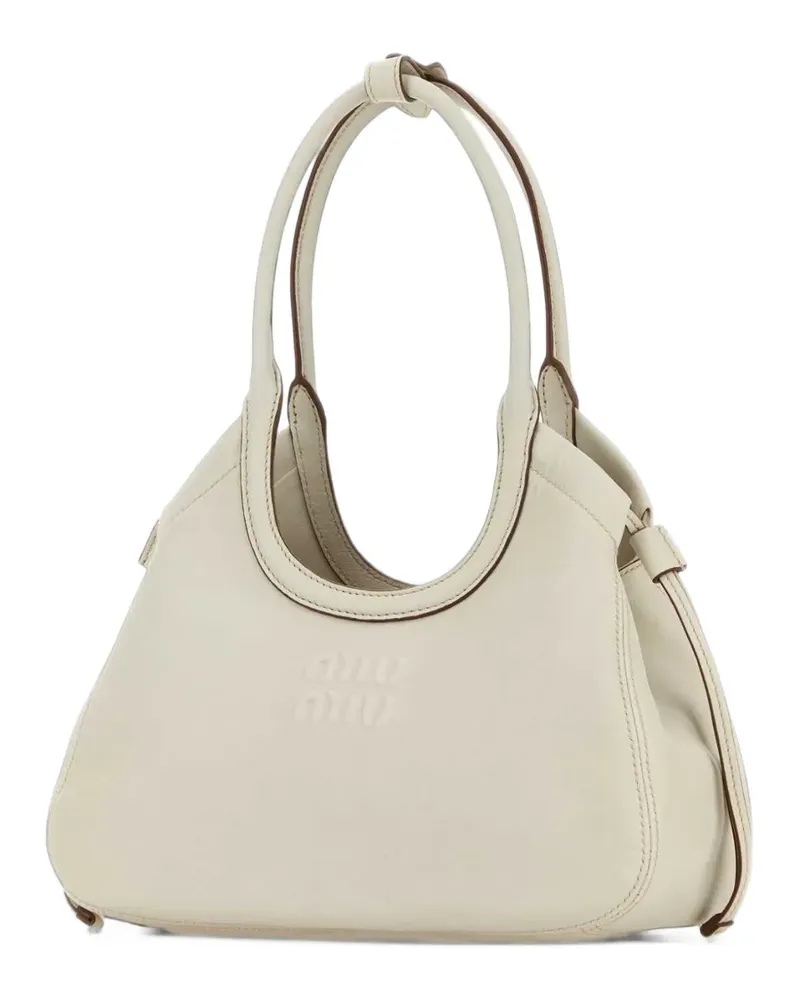 Miu Miu Schultertasche aus Nappaleder - Nude Nude
