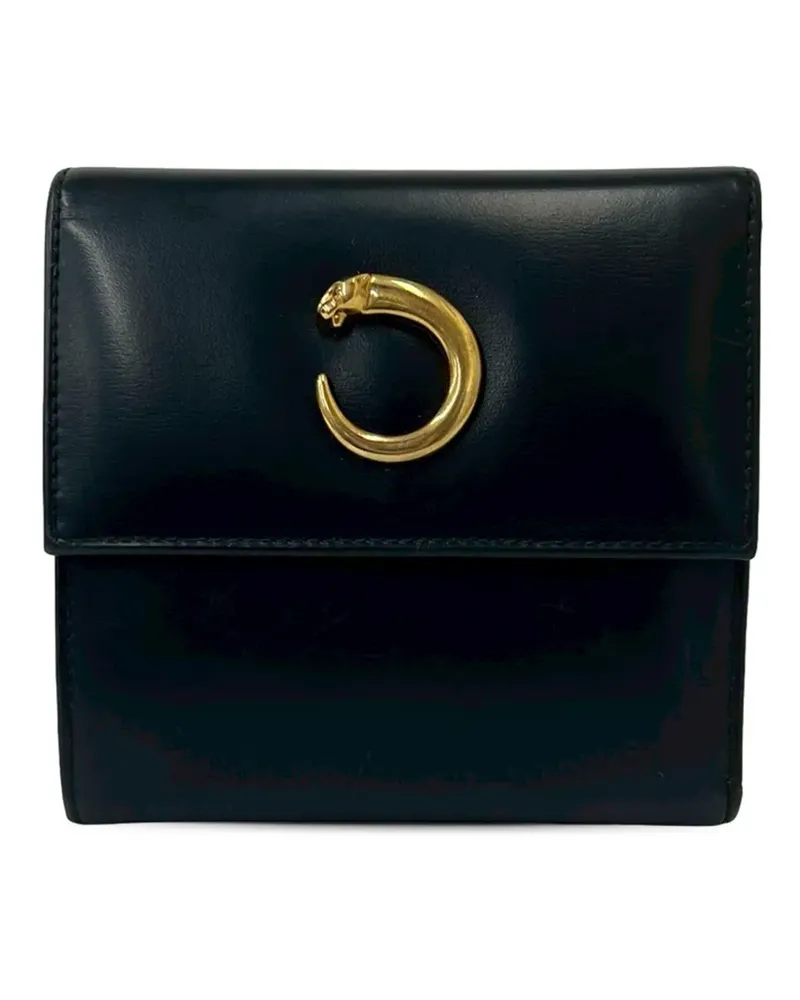 Cartier 2010-2026 Leather Panther Trifold Wallet small wallets - Schwarz Schwarz