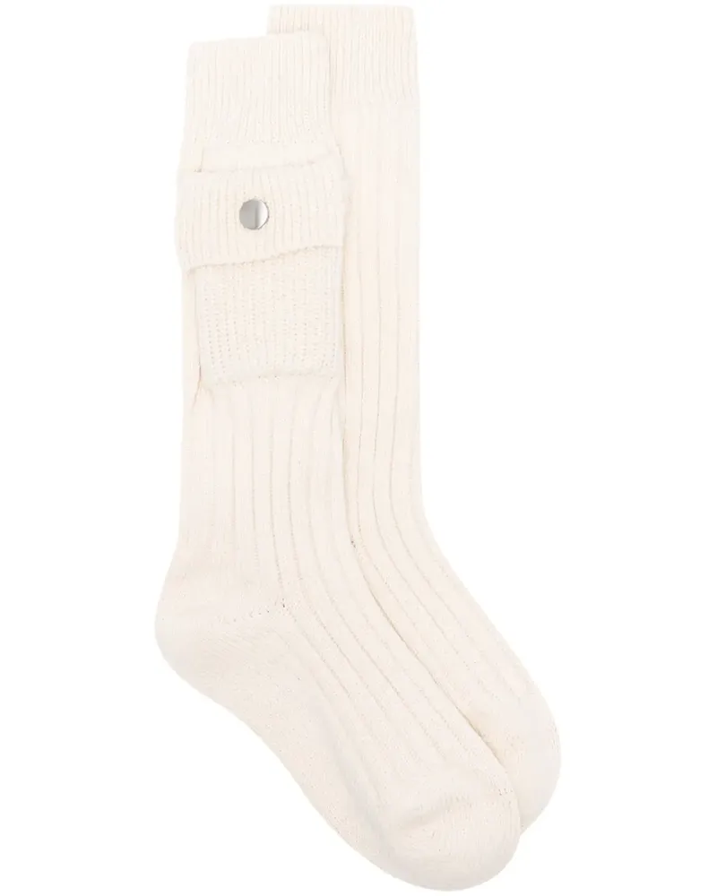 Jil Sander Socken mit Klappentaschen - Weiß Weiß