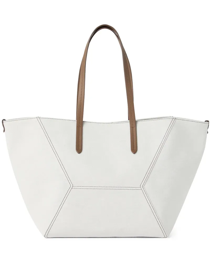 Brunello Cucinelli Handtasche aus Leder - Weiß Weiß