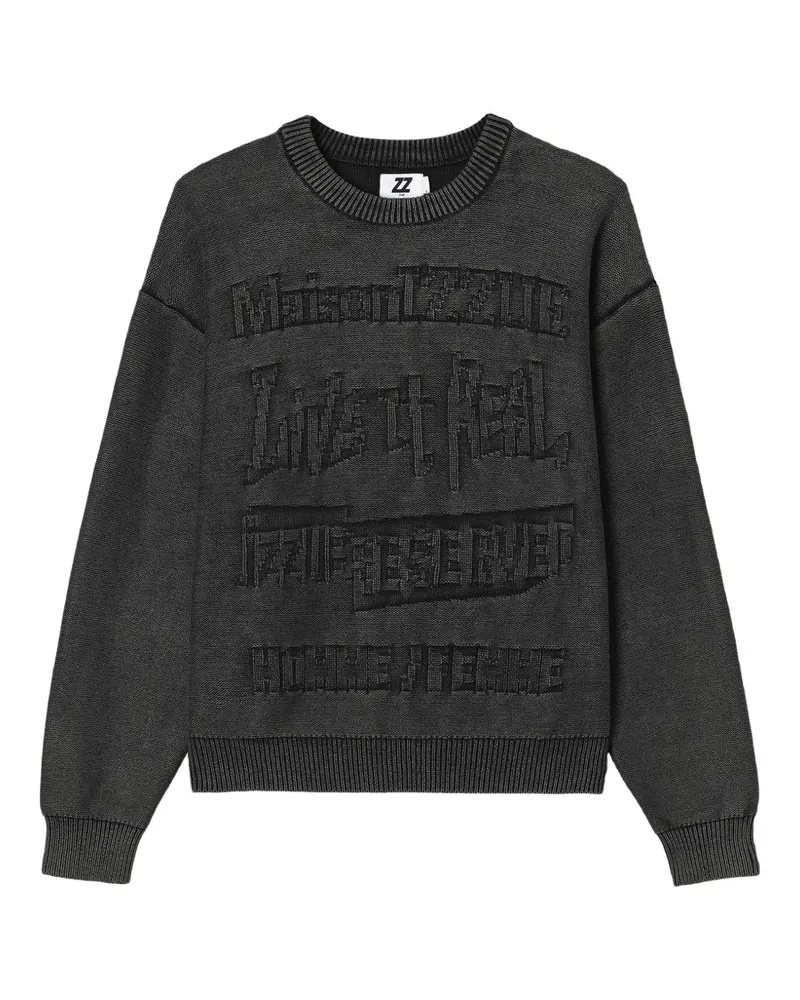 Izzue Sweatshirt mit Logo-Stickerei - Grau Grau