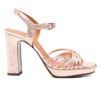 Sandalen im Metallic-Look - Rosa