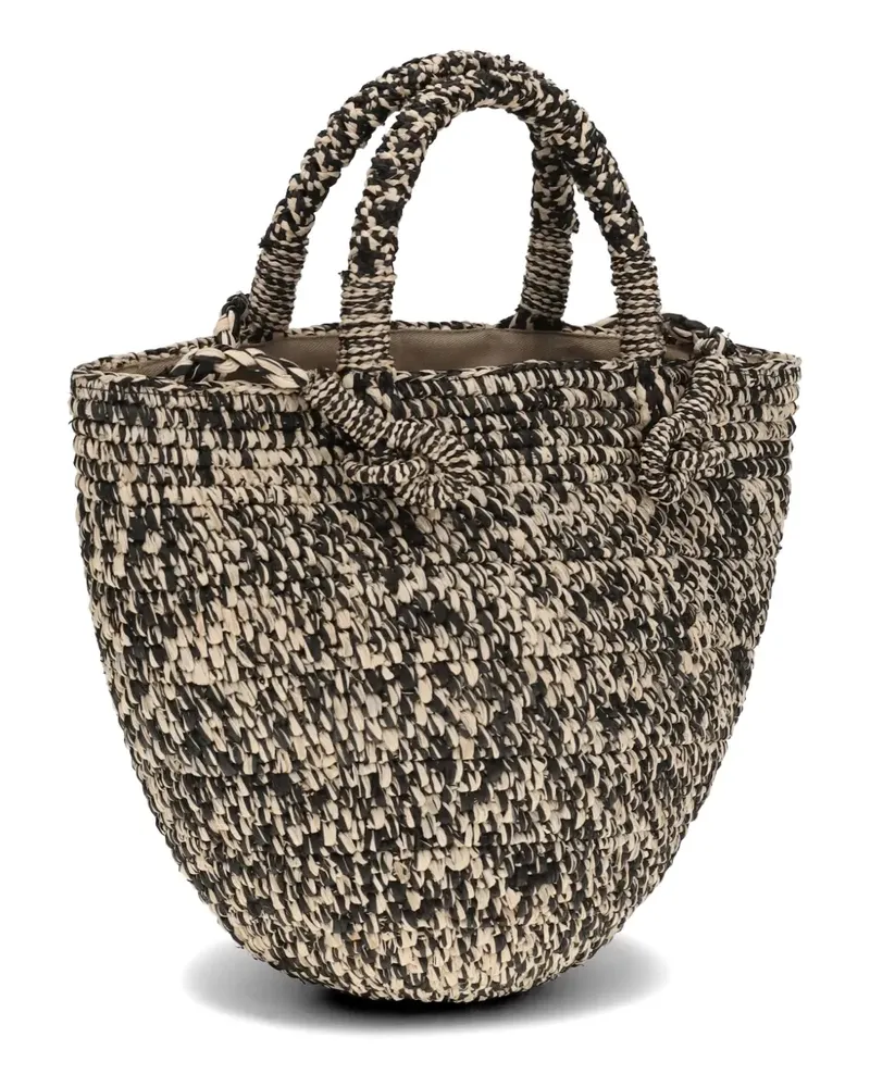 IBELIV Arona raffia bucket bag - Schwarz Schwarz