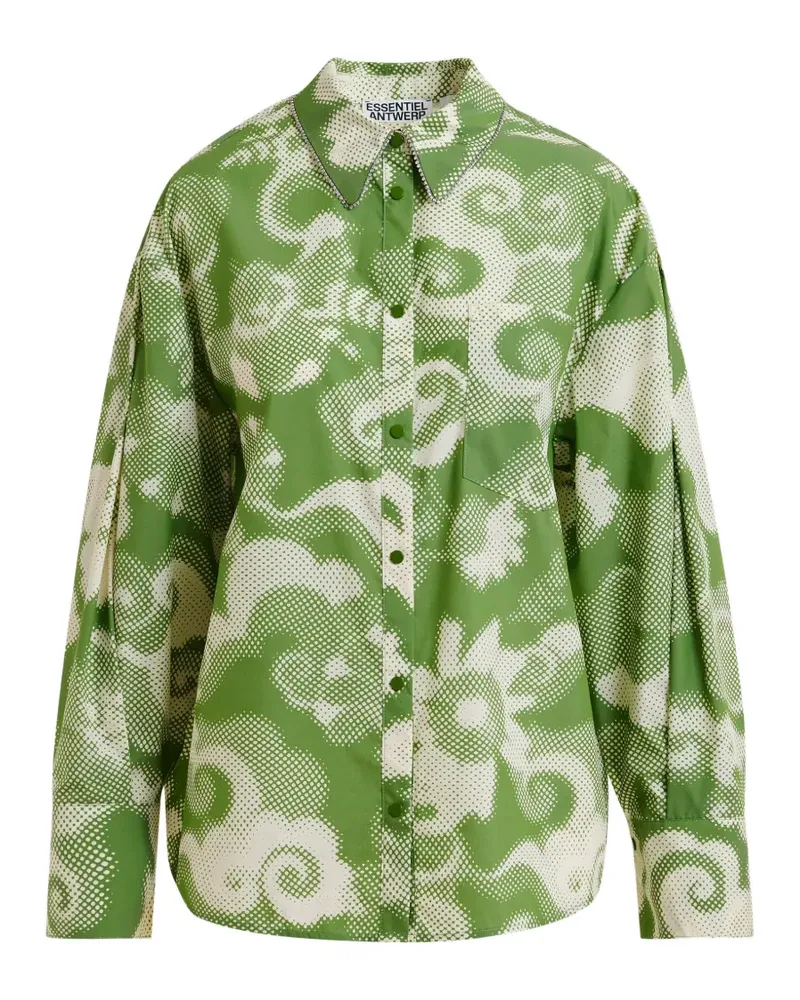 Essentiel floral-print shirt - Grün Grün