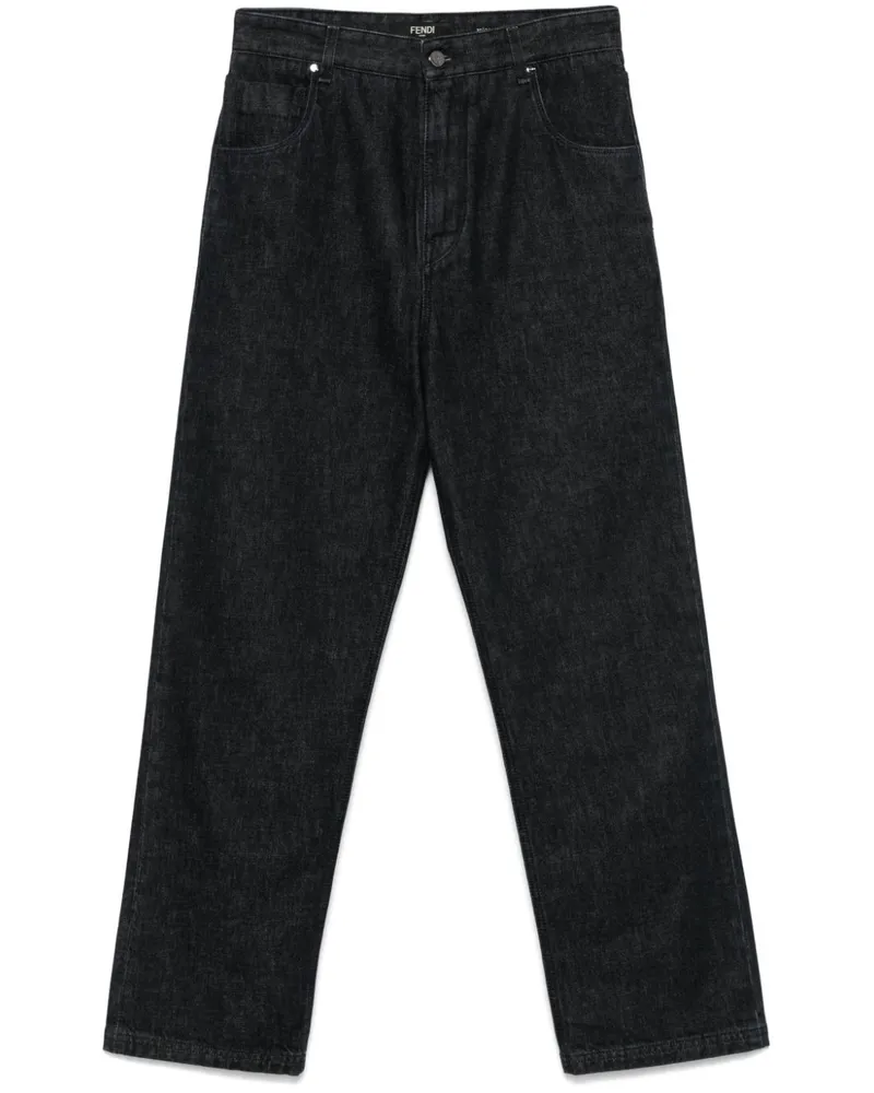 Fendi Jeans mit geradem Bein - Schwarz Schwarz