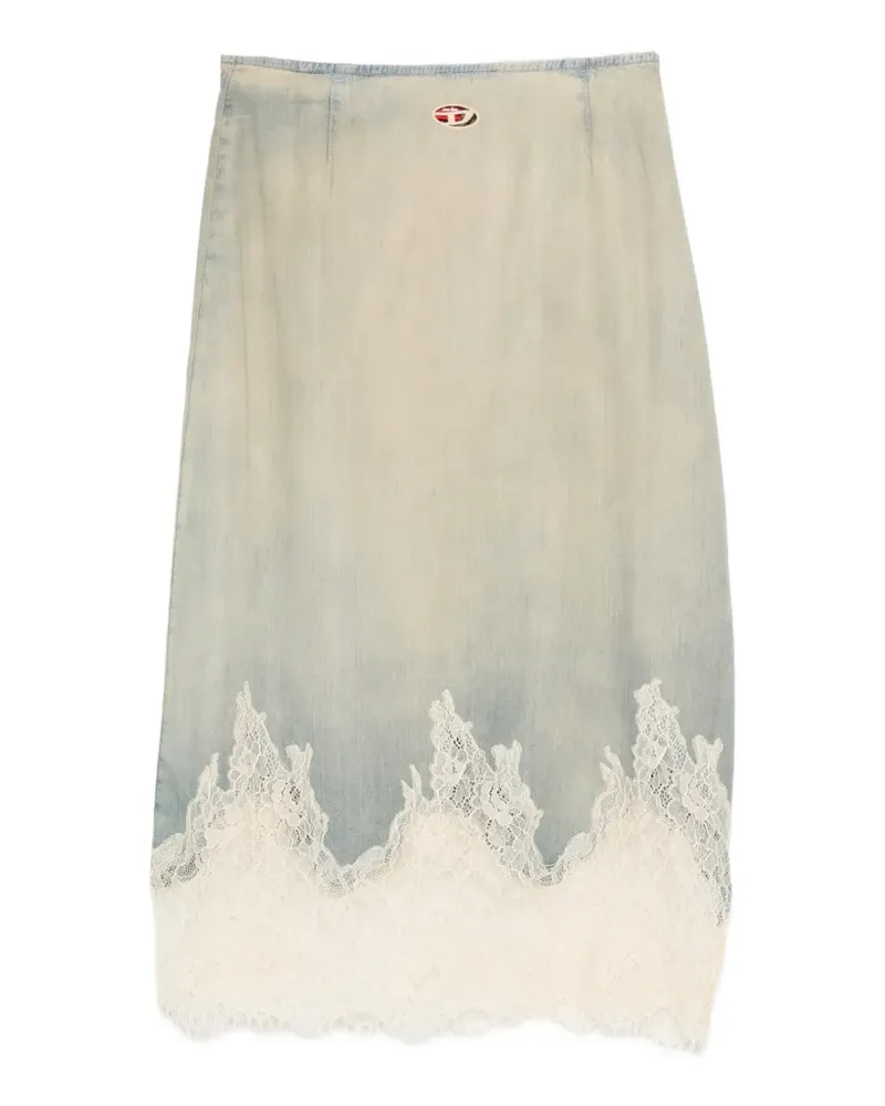 Diesel lace-trim skirt - Blau Blau