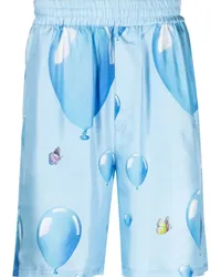 3PARADIS Seidenshorts mit Dreaming Balloons-Print Blau